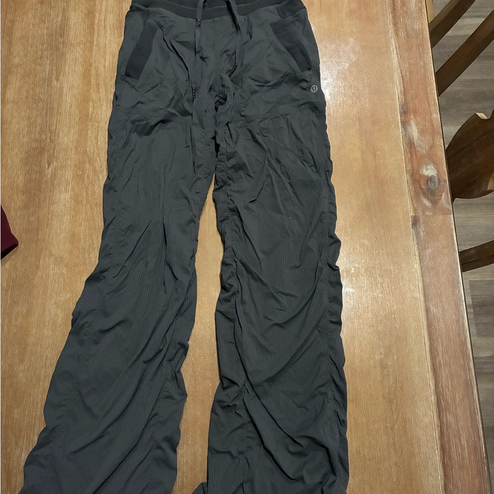 lululemon athletica grey Wide-Leg lined pants